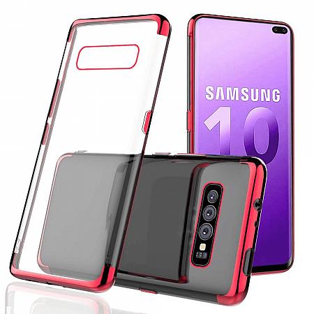Samsung S10 Plus Silikon Case Rot ES