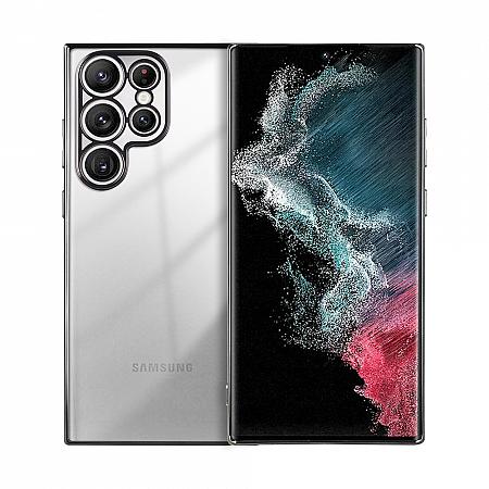 Funda Protectora Silicona para Samsung Galaxy S24 Ultra Flexible Transparente Negro